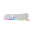 GXTrust Rhox RGB Illuminated Soundbar – 12W USB PC Speakers, White