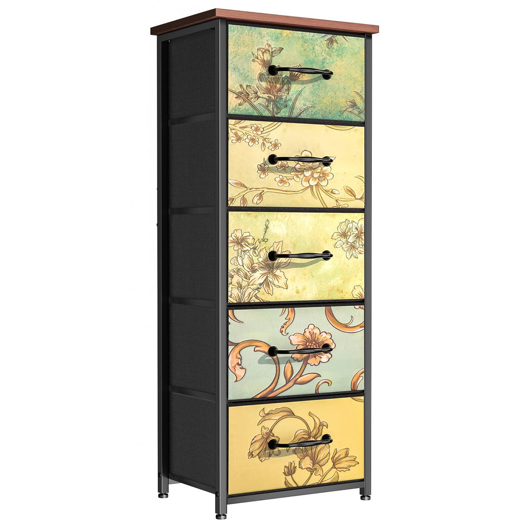 LNZHAO 5 Drawer Tall Chest of Drawers Bedroom - image 1