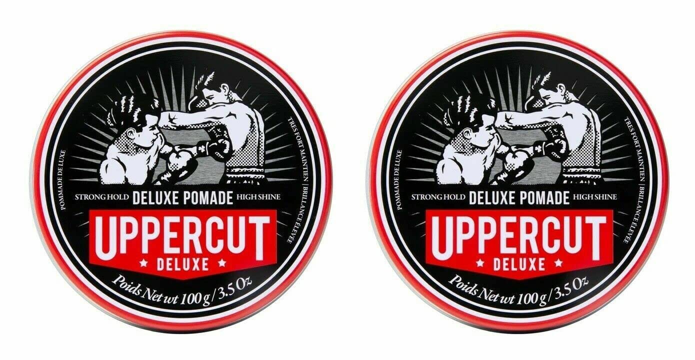 Uppercut Deluxe Pomade | Strong Hold High Shine Water Based 2 x 100g