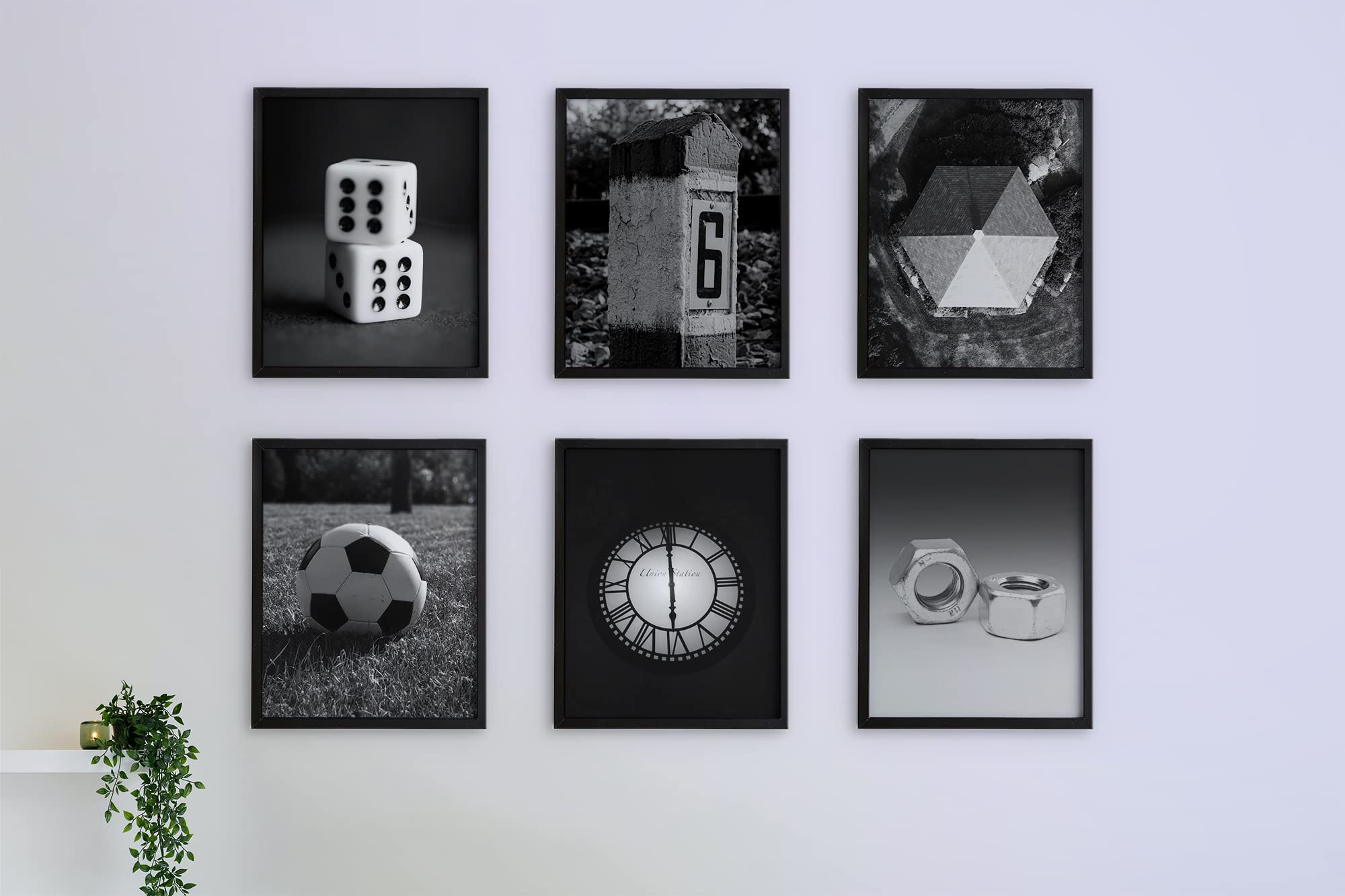 HOMIK A3 Photo Frames - Pack of 6 Black MDF Picture Frames for Wall