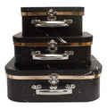Emartbuy Black Marble Suitcase Gift Boxes - Set of 3 Cardboard Hampers