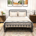 DUMEE King Size Bed Frame with Headboard and Footboard/Under Bed Storage, Metal Bed Frames King Size Mattress Base No Box Spring Needed