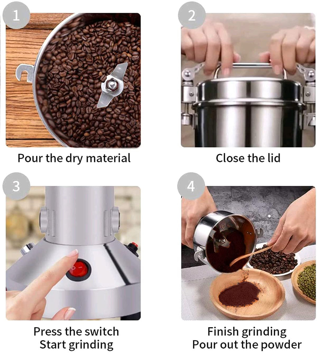 LEJIEYIN Electric Grain Grinder | 150g Stainless Steel 900W Spice Mill