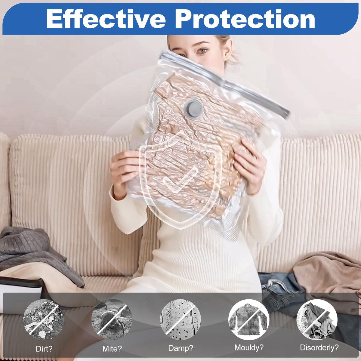 Vacbird Vacuum Storage Bags with Electric Pumps for Travel, 15 Pack - image 5