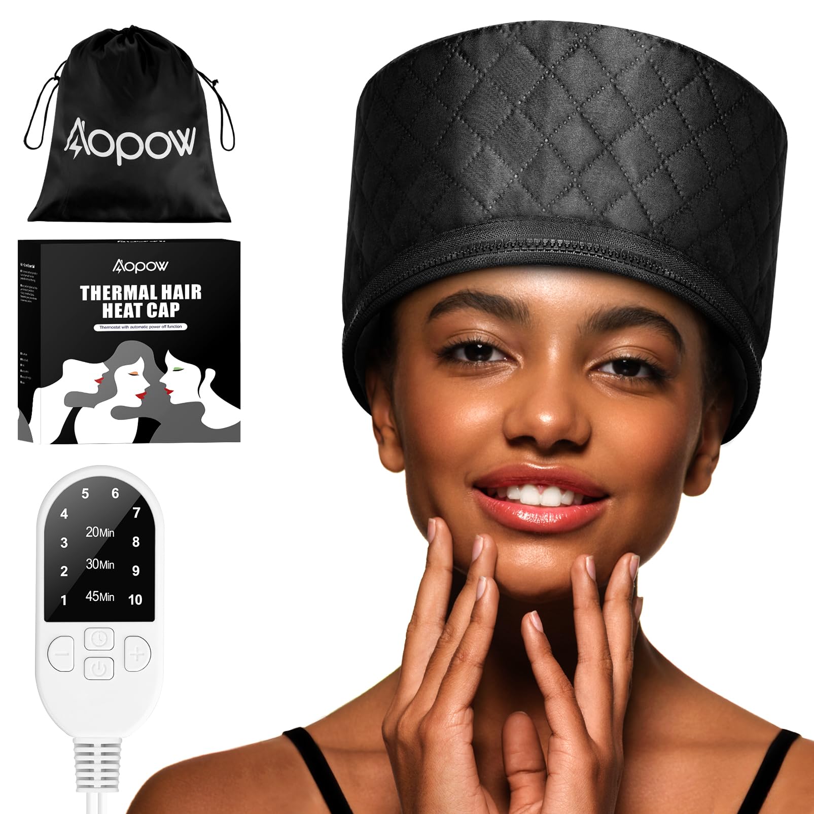 Jolof Store Hair Steamer Cap for Deep Conditioning – 10 Level Thermal Heat