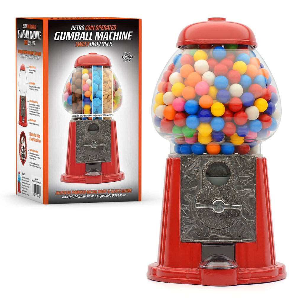 CKB LTD Large Retro Gumball Machine – Metal Sweet Dispenser & Coin Bank