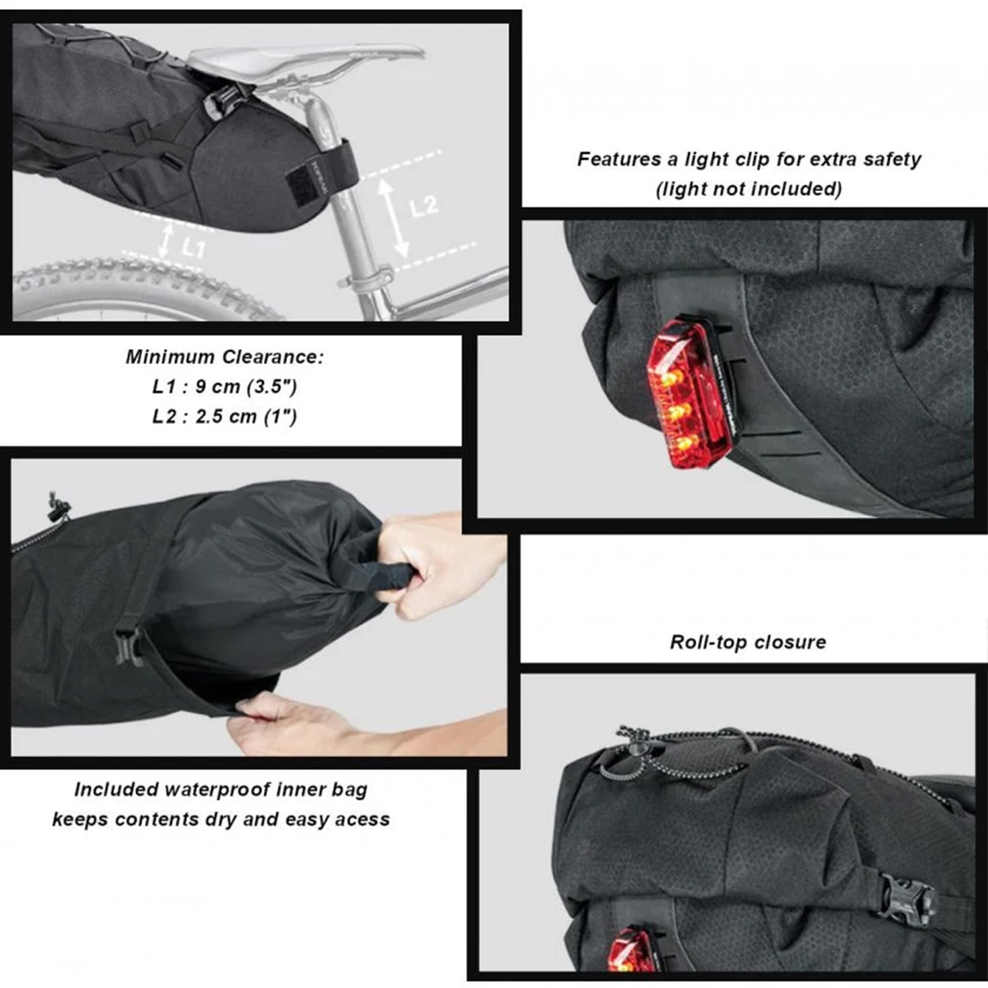 Topeak Backloader 15L Bikepacking Seat Bag - Waterproof Green Saddlebag