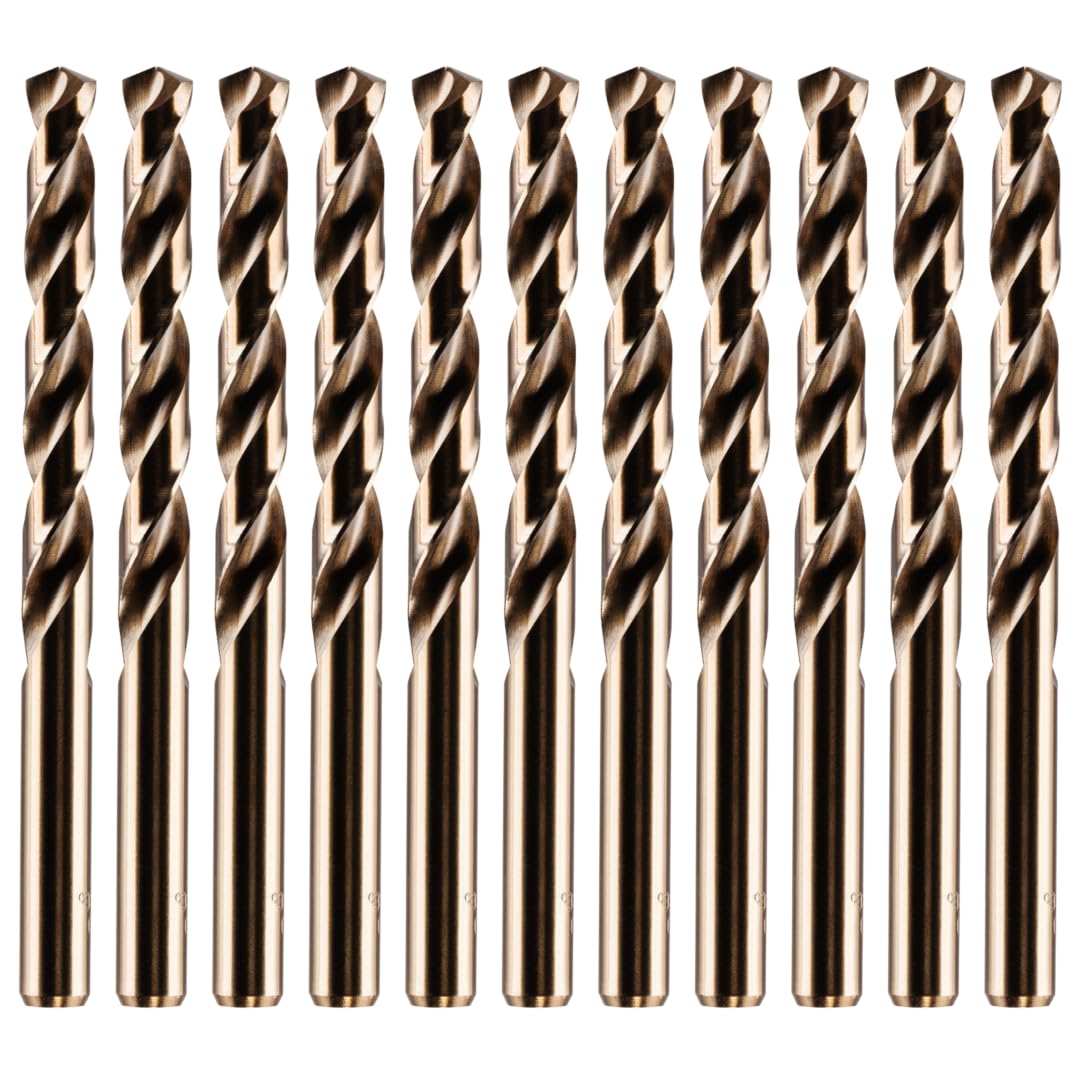 Rennie Tools 5mm HSS Gold Cobalt Jobber Drill Bit Set - 10 Pack