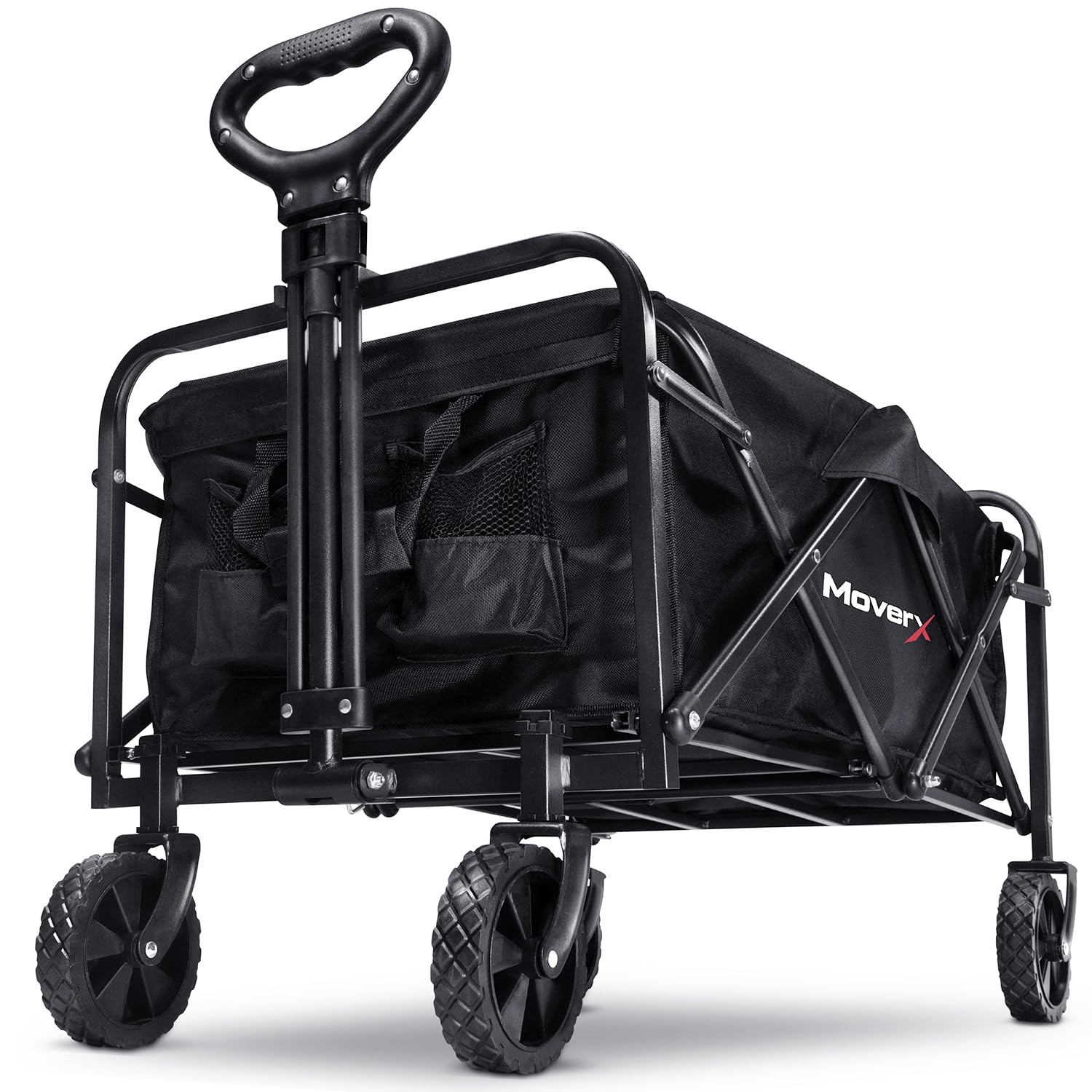 MoverX 70L Folding Festival Trolley | All-Terrain Camping Wagon - Black