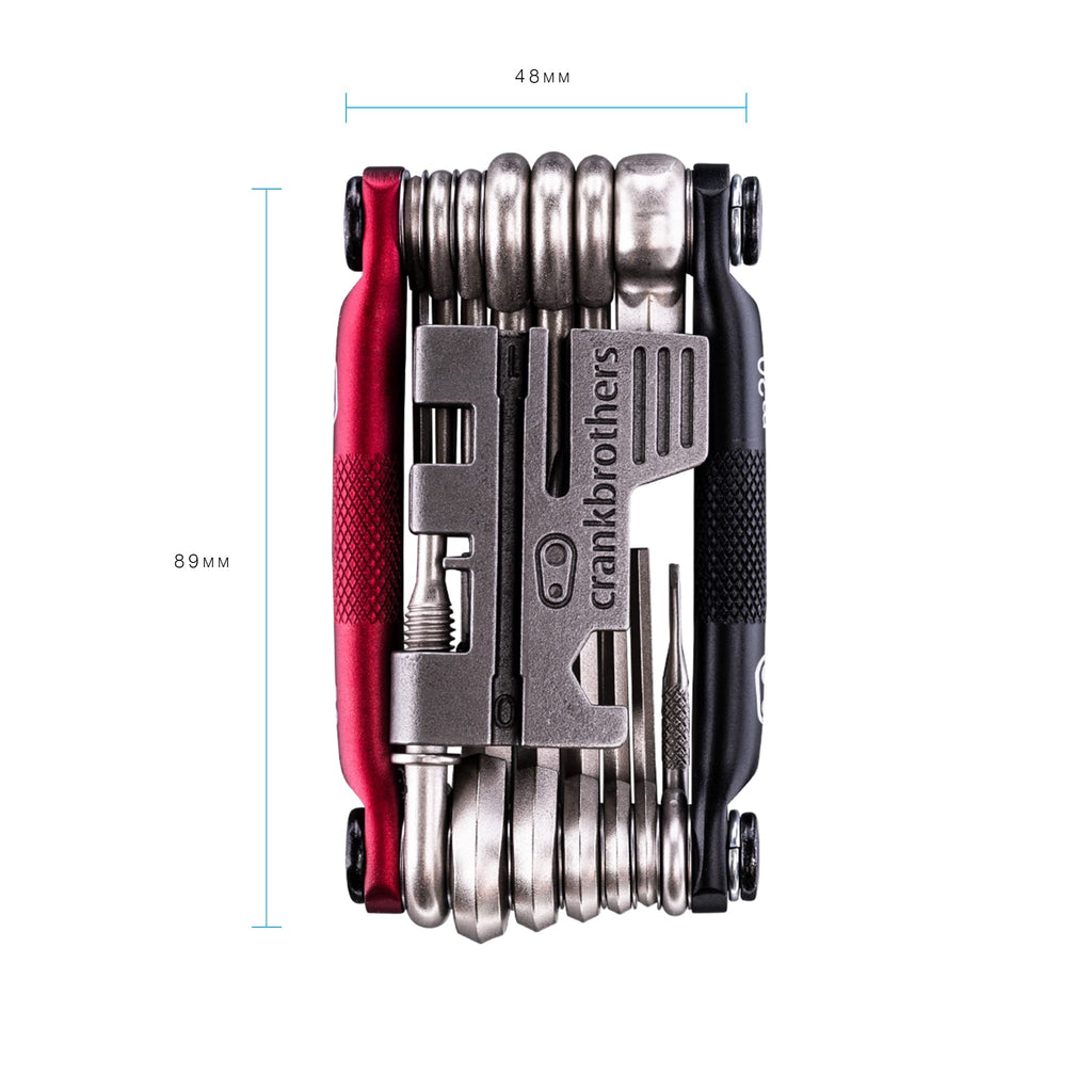 Crankbrothers Multi-20 Bicycle Multi-Tool with Tire Plug Tool – Red