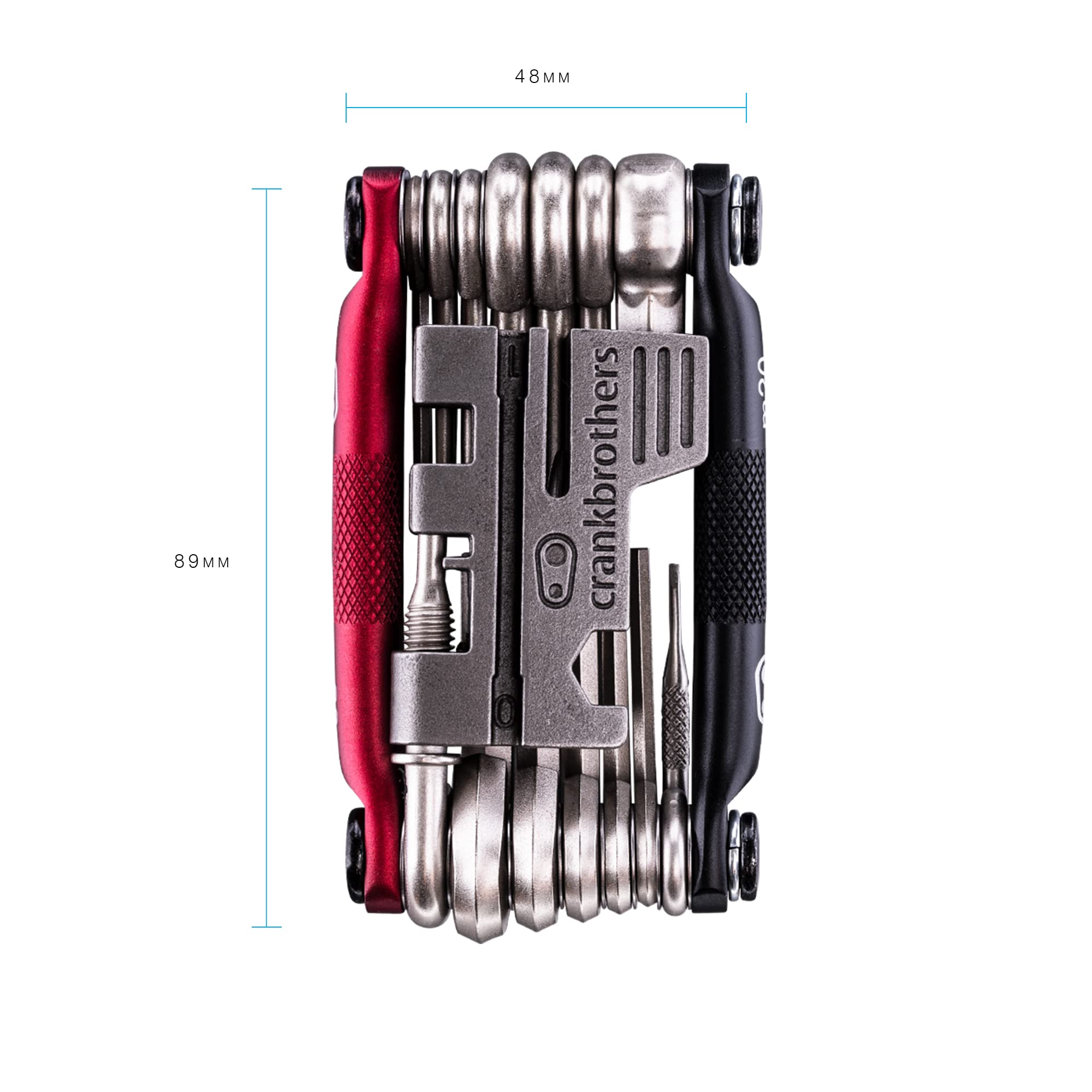 Crankbrothers Multi-20 Bicycle Multi-Tool with Tire Plug Tool – Red