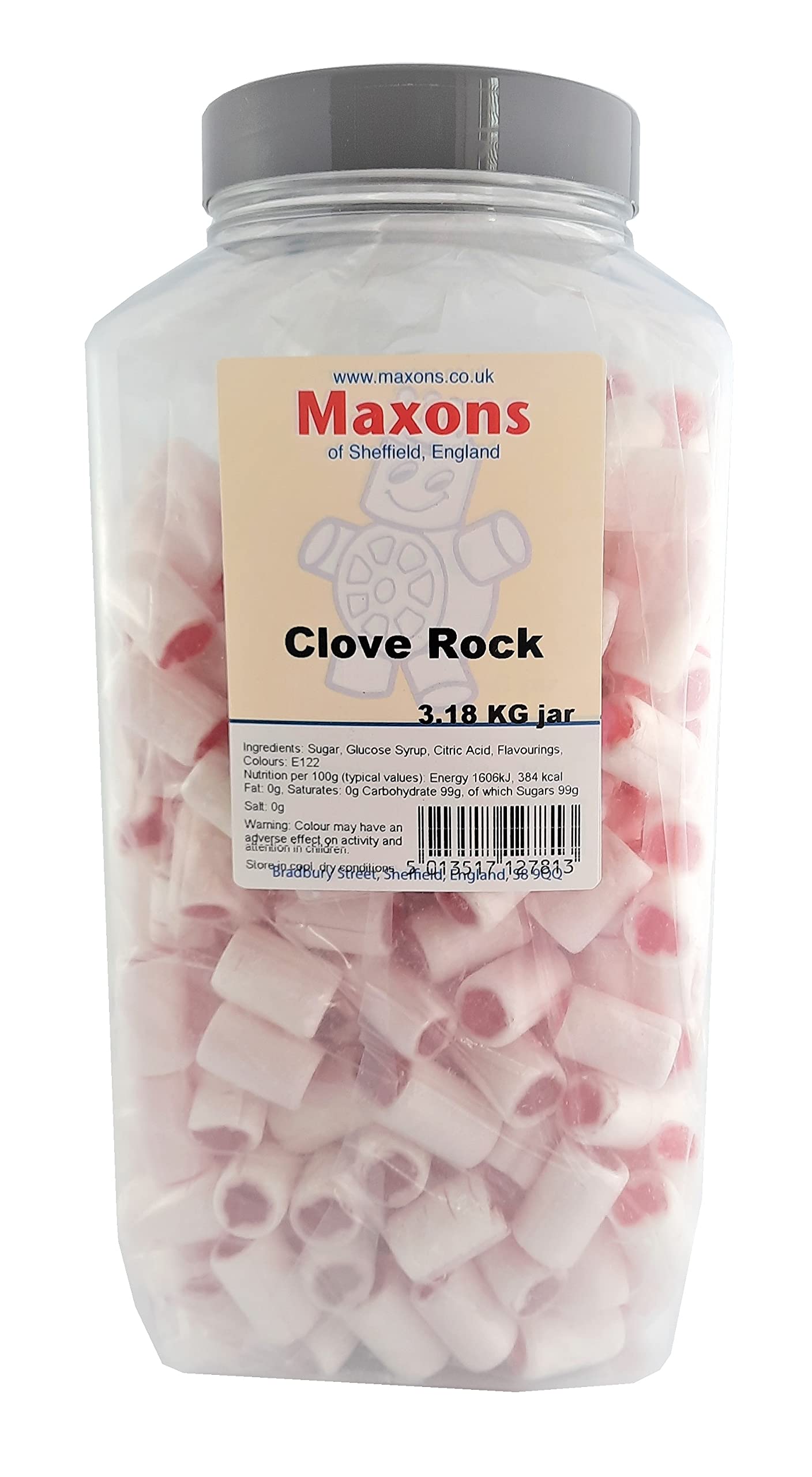Maxons Clove Rock Boiled Sweets – Traditional Bulk 3.18kg Sweet Jar