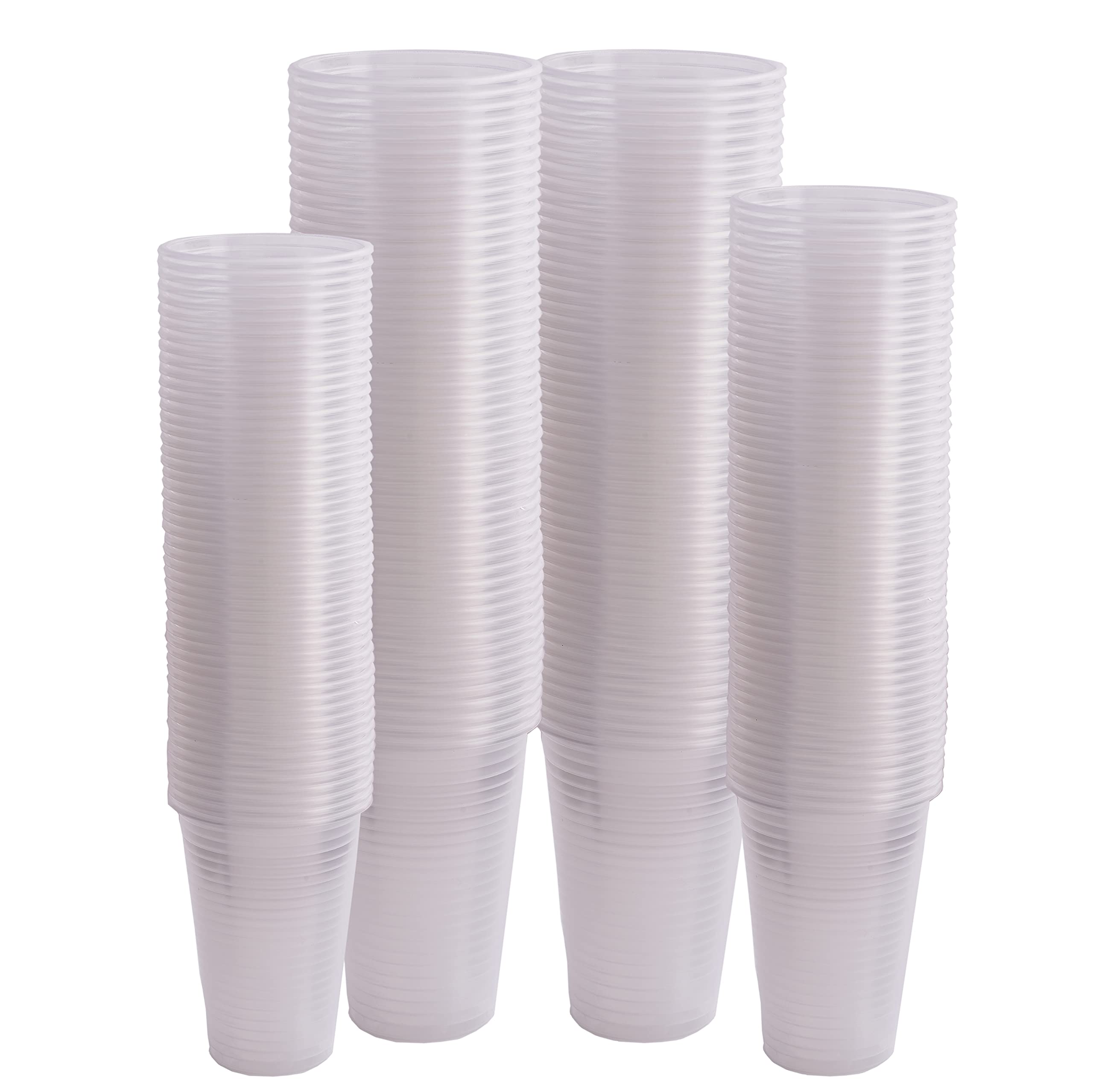 Shefa Clear Plastic Cups - 3000 Pack Bulk 180ml Disposable Party Glasses