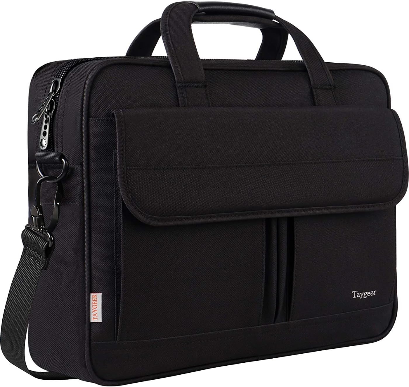 Taygeer 15.6 Inch Laptop Bag | Business Messenger Briefcase - Black