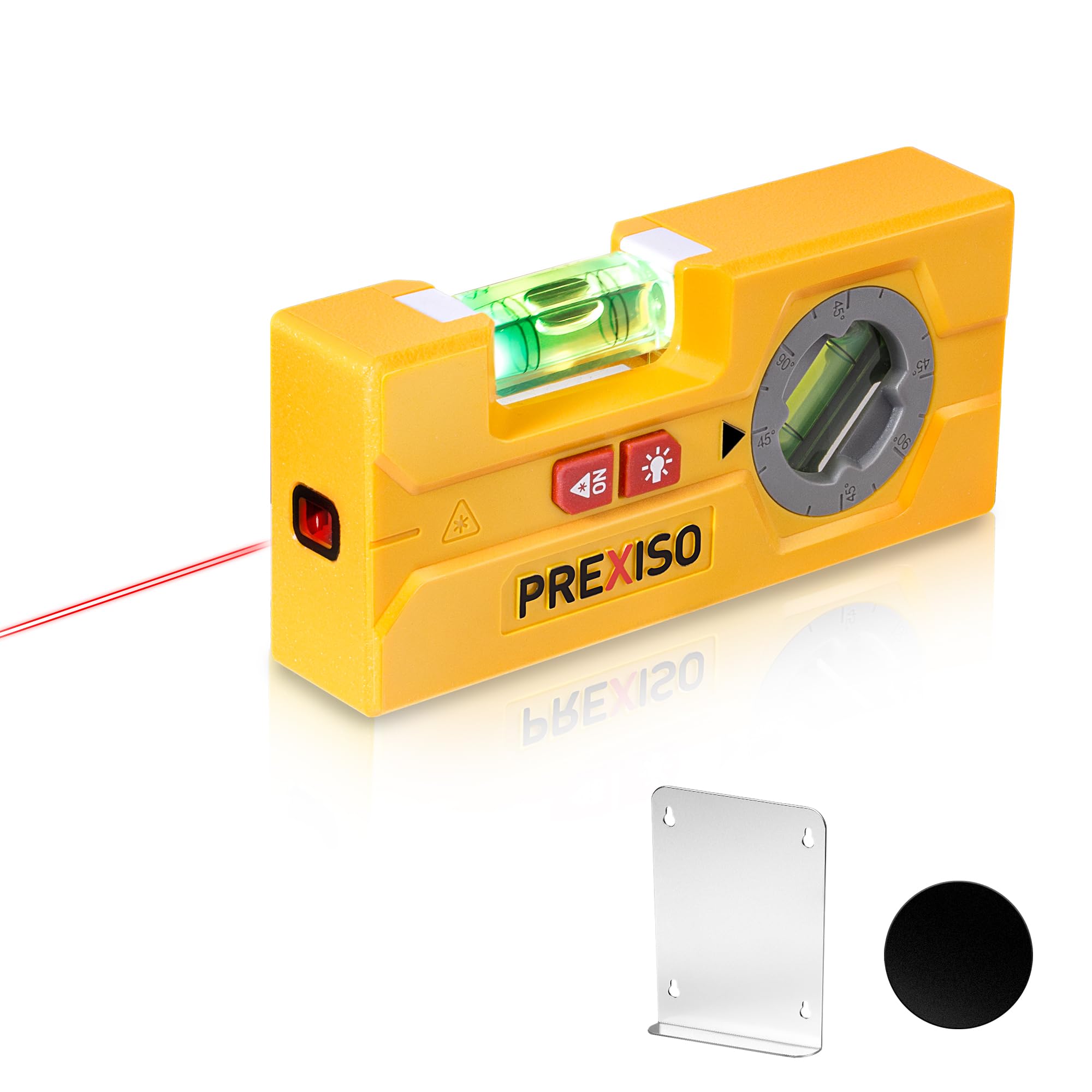 PREXISO 2-in-1 Laser Spirit Level | Magnetic Mini Torpedo Level Tool
