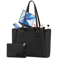 RAINSMORE Laptop Tote Bag for Women | 15.6 Inch PU Leather Work Bag