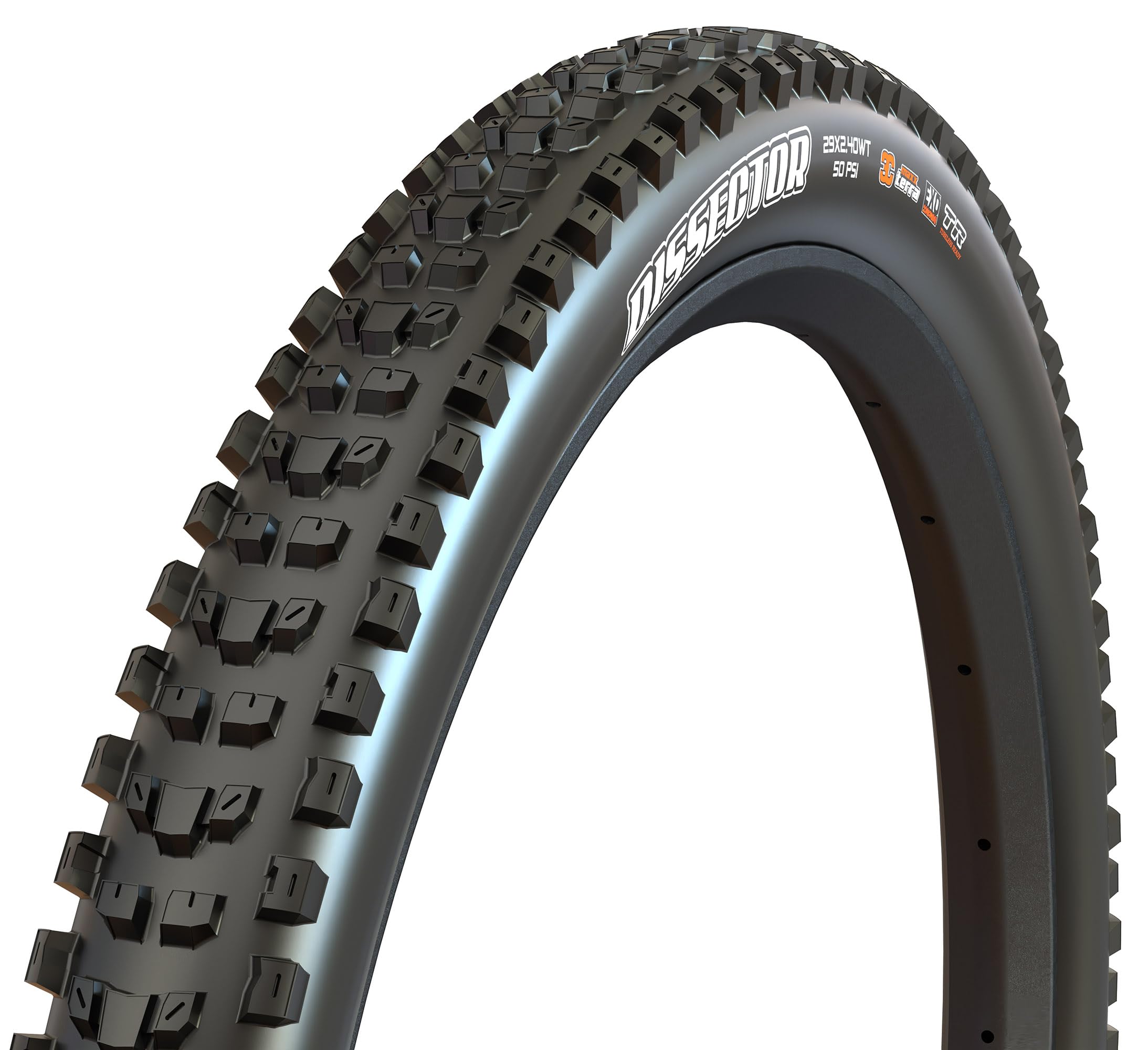 Maxxis Dissector MTB Tire – 29 x 2.4 WT EXO TR Dual Compound Folding