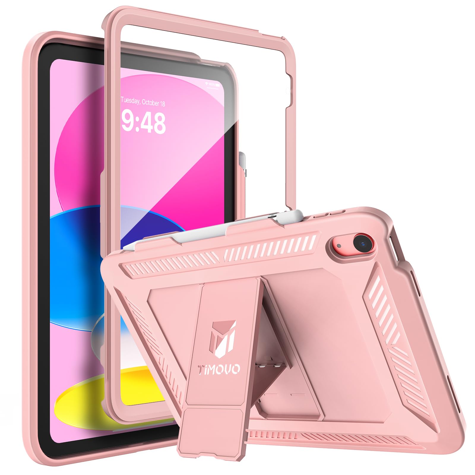 TiMOVO iPad 11th/10th Gen Case – Rugged Shockproof Cover with Screen Protector