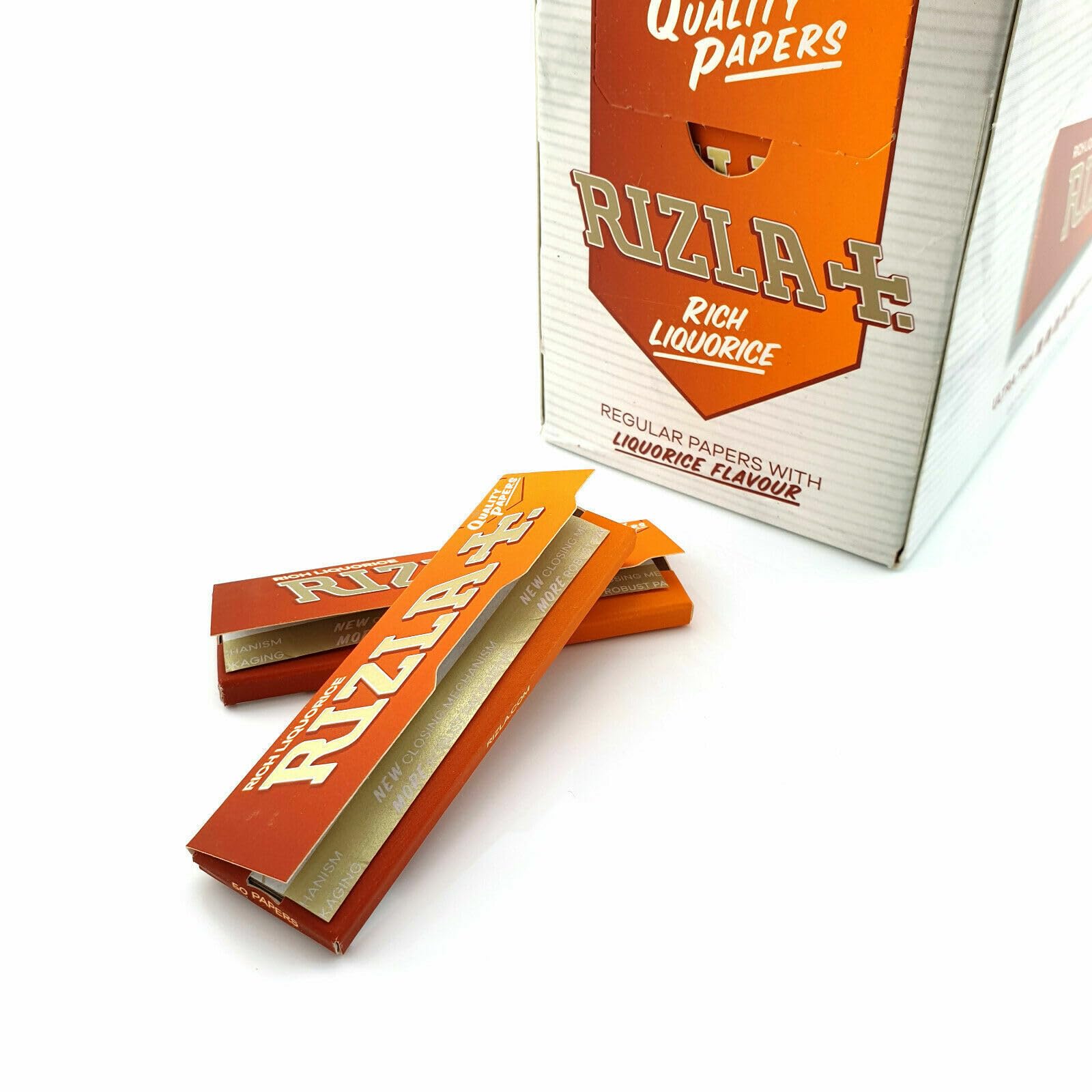 Rizla Regular Liquorice Rolling Papers – 50 Booklets Bulk Pack