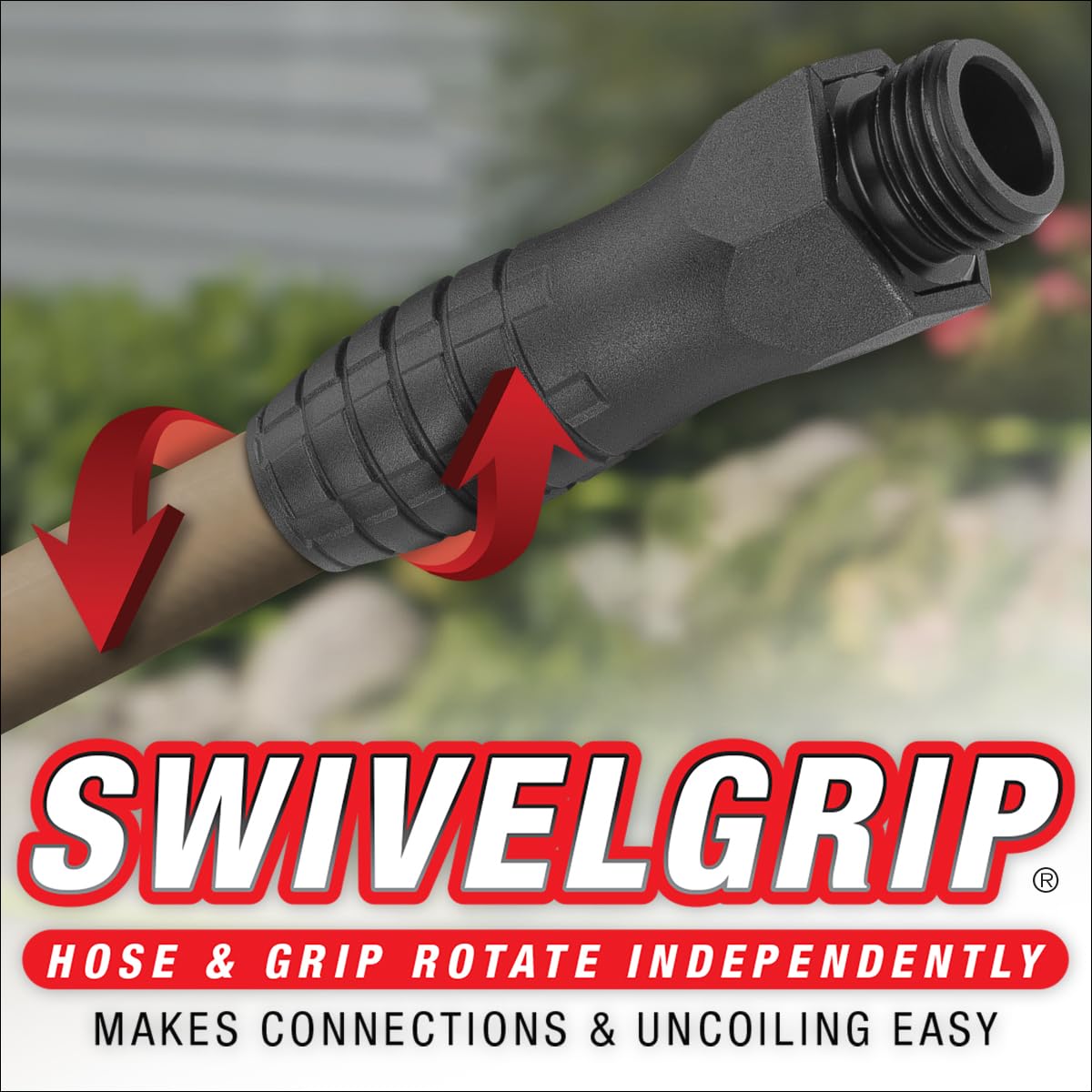 Flexzilla SwivelGrip Garden Hose – 5/8 in. x 50 ft. Brown Mulch