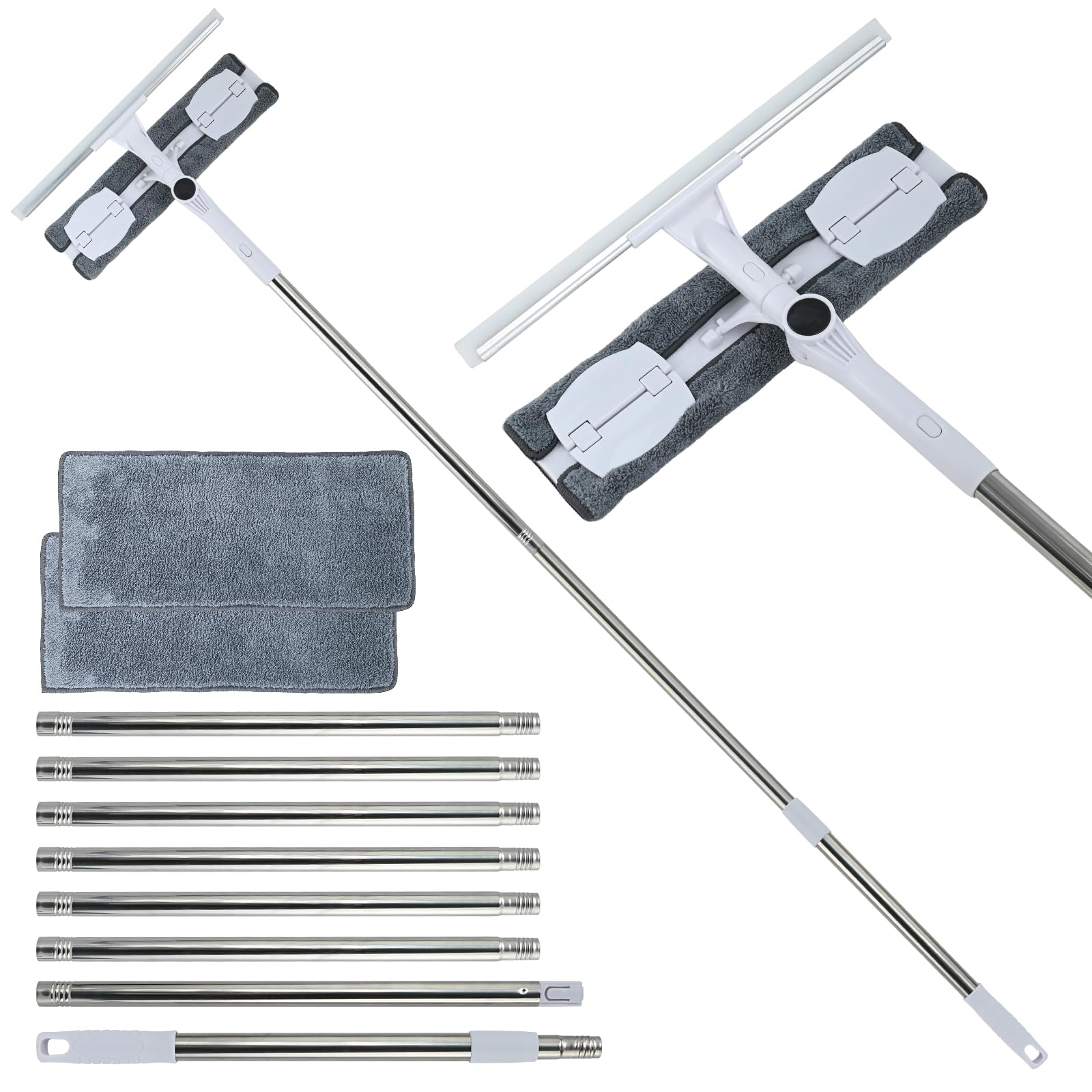 ASSRECT 3.88M Window Cleaner Kit | 2-in-1 Telescopic Pole & Squeegee
