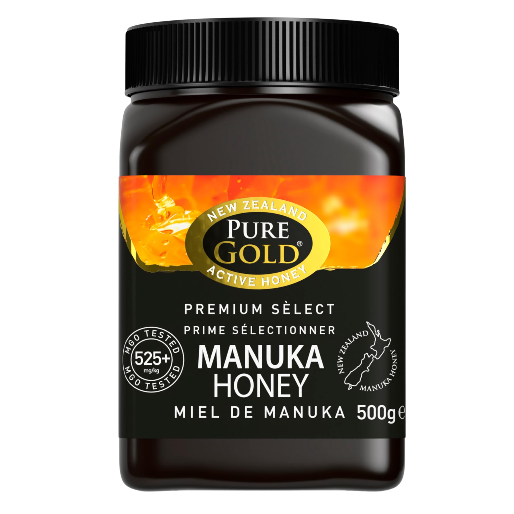 Pure Gold Manuka Honey 525+ MGO – Raw New Zealand Honey - 500g