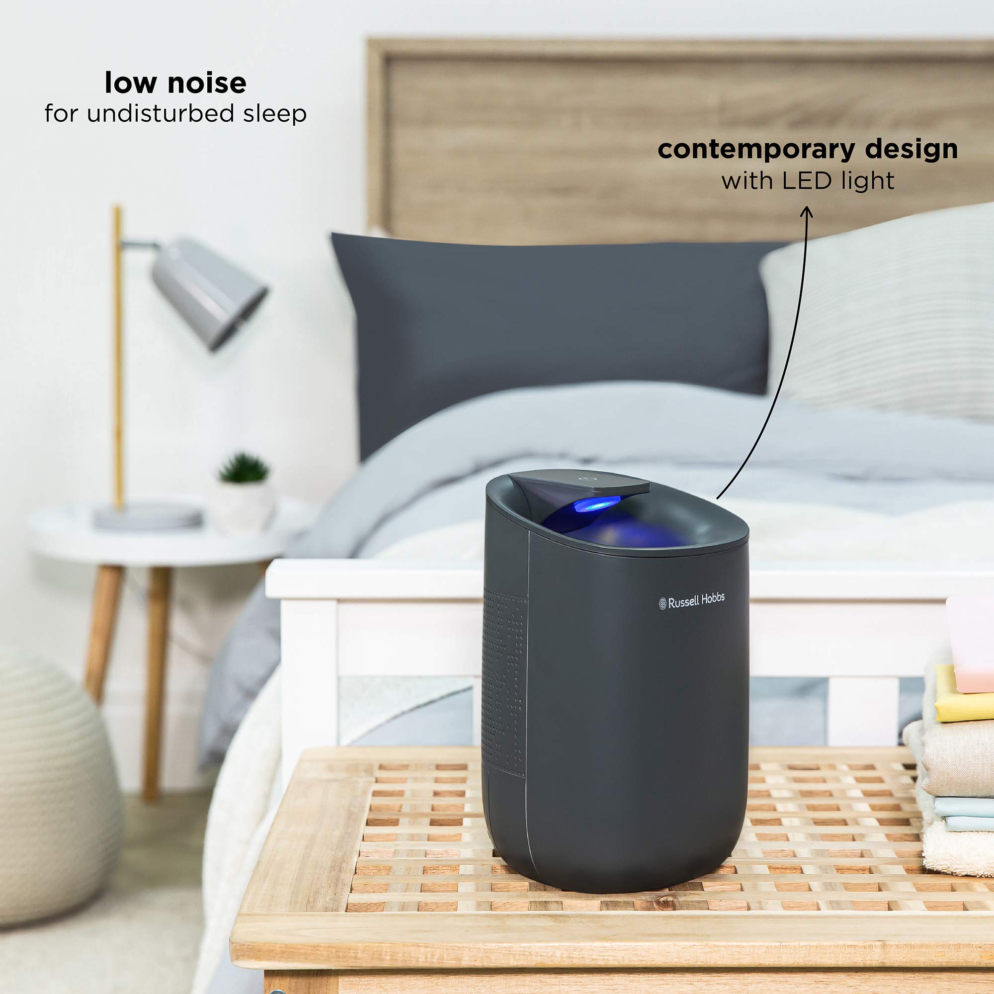 Russell Hobbs RHDH1061G Compact Dehumidifier - 300ml/Day, Grey