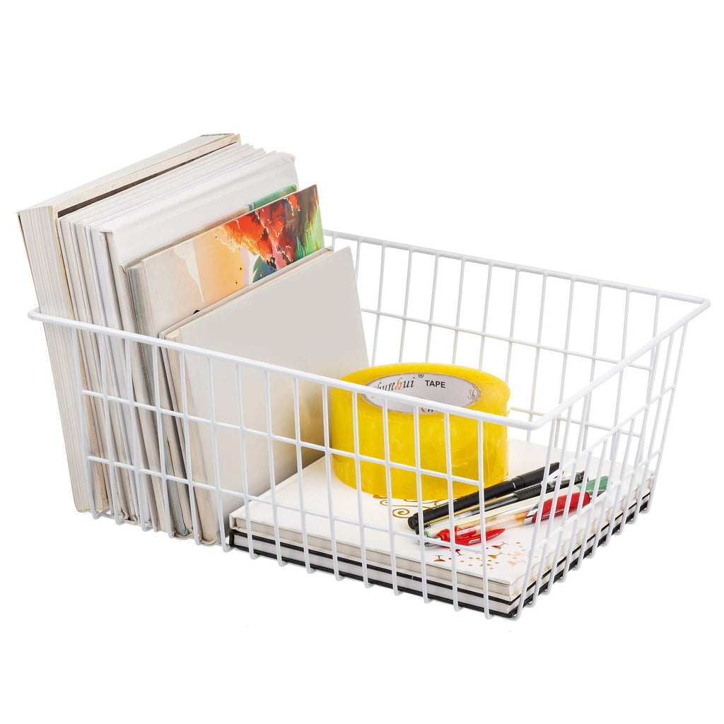 iPEGTOP Metal Wire Stroage Baskets, Large Freezer Refrigerator Organizer Bins, Home Office Shelf Freezer Storage for Bathroom, Pantry - image 5