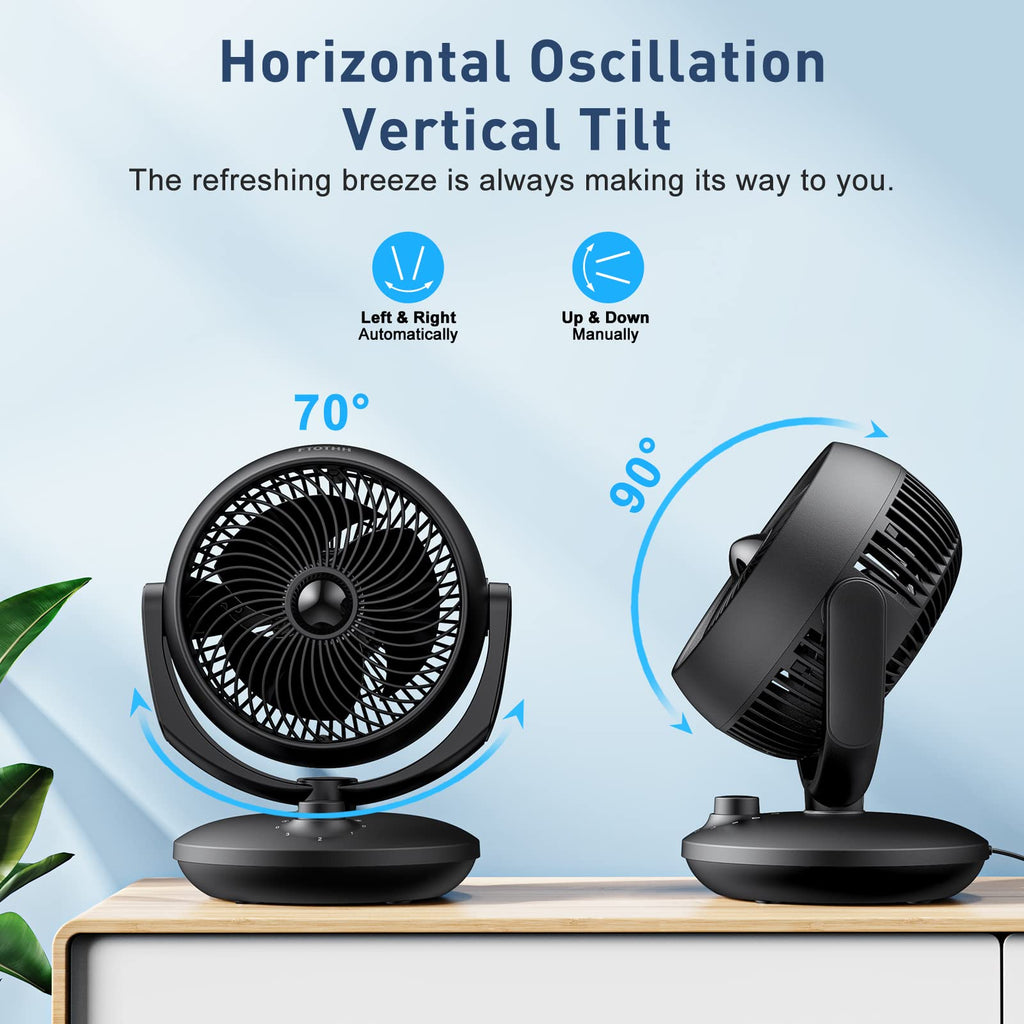 Jolof Store Air Circulator Desk Fan – Silent Oscillating Portable Fan