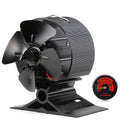 CRSURE 4-Blade Heat Powered Stove Fan | Silent Wood Burner Fan