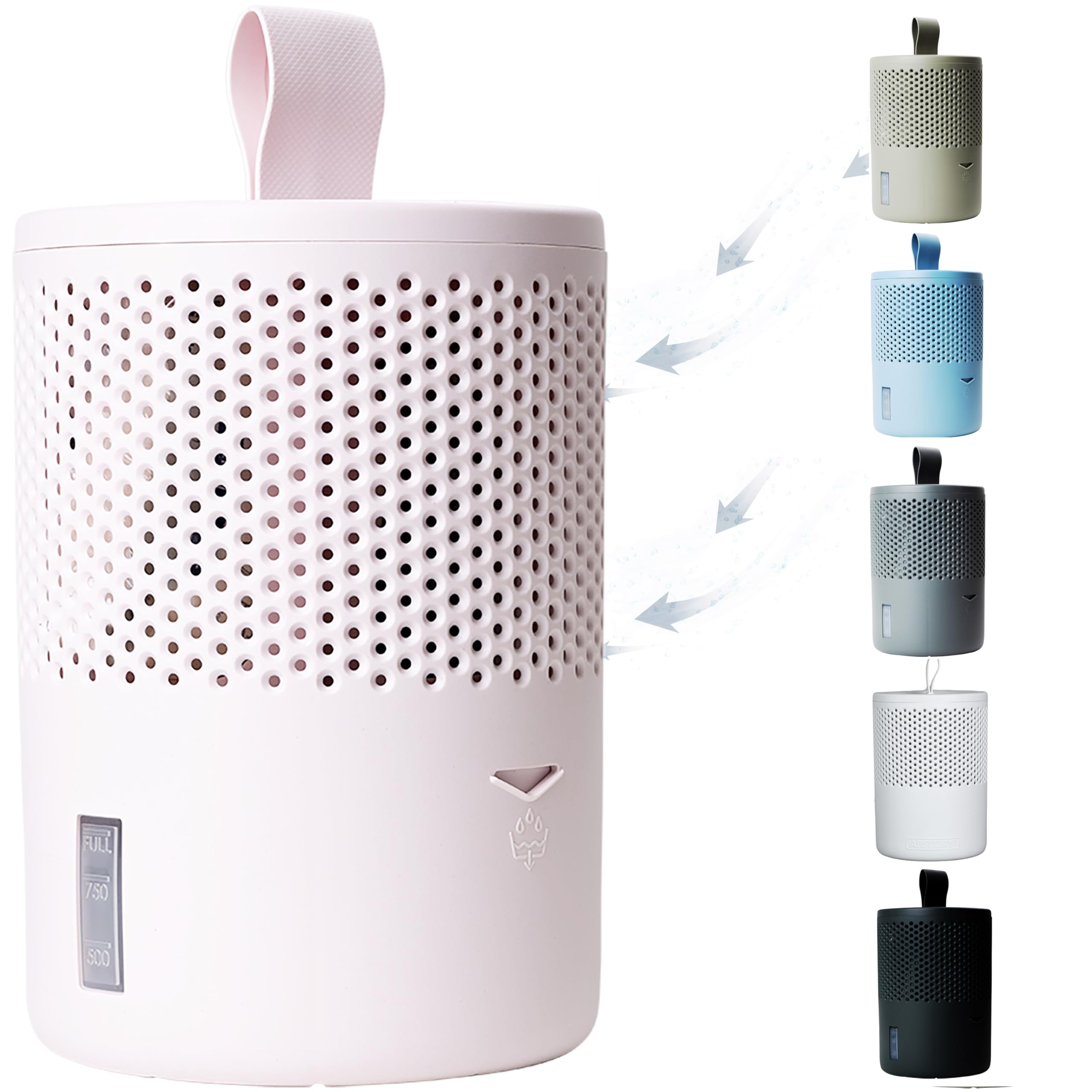 ABSODRY DUO Family Moisture Absorber – Non-Electric Dehumidifier, Pink