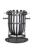La Hacienda Vancouver Steel Firebasket with Grill and Ash Tray - Black