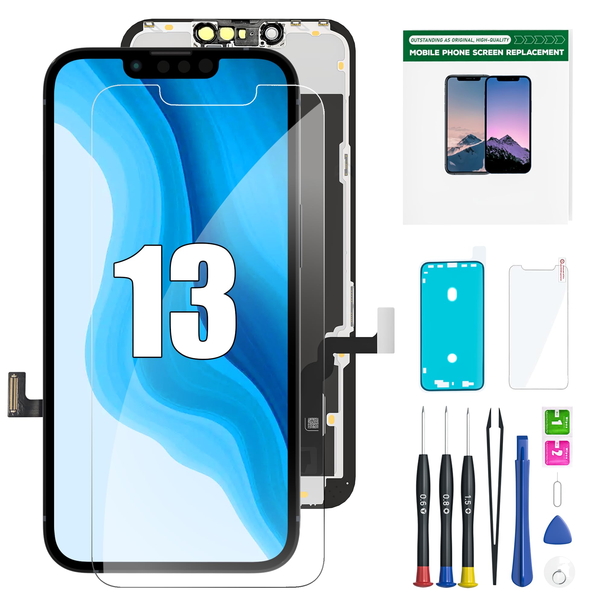 EXW iPhone 13 Screen Replacement – 6.1" HD LCD Digitizer Repair Kit