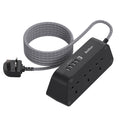 Jolof Store 6-Way Extension Lead with 5 USB Ports & 3M Braided Cable