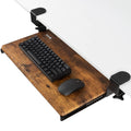 VIVO Small Under Desk Keyboard Tray | C-Clamp Mount, Rustic Brown