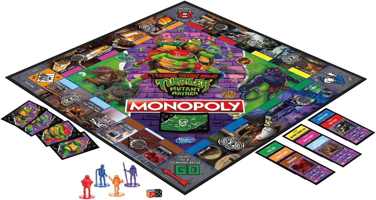 Monopoly Teenage Mutant Ninja Turtles: Mutant Mayhem Board Game