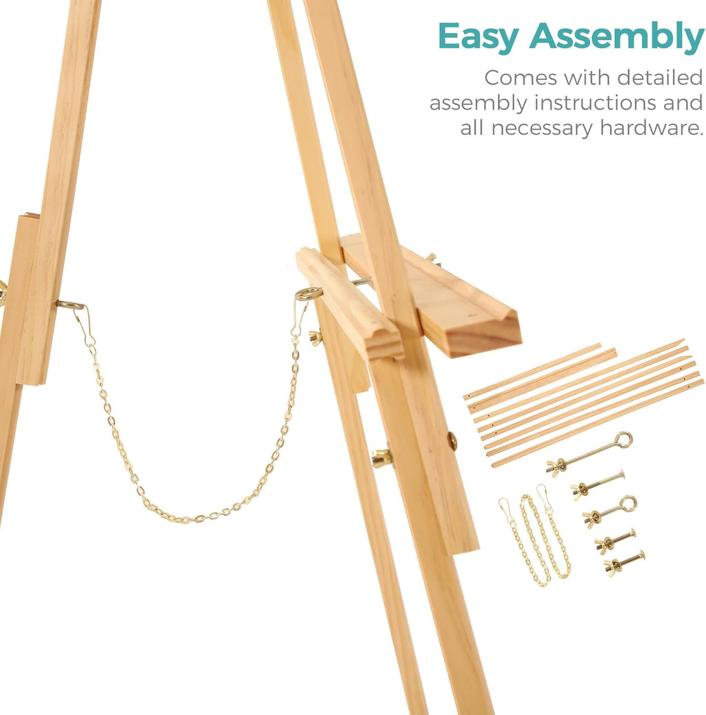 VISWIN 160cm Wooden Tripod Easel Stand for Wedding Signs & Painting