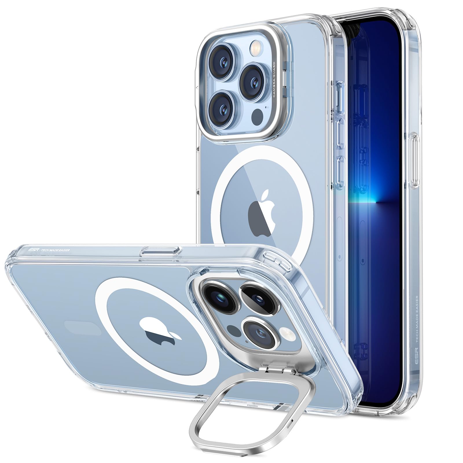 ESR iPhone 13 Pro Max Case with HaloLock MagSafe & Kickstand - Clear