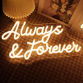 Jolof Store Always and Forever LED Neon Sign with Dimmer - Warm White