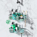 SWTYMIKI 2-Tier Hanging Shower Caddy | Stainless Steel No-Drill Organizer