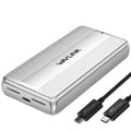 WAVLINK 40Gbps M.2 NVMe SSD Enclosure with Cooling Fan | USB4 & TB4