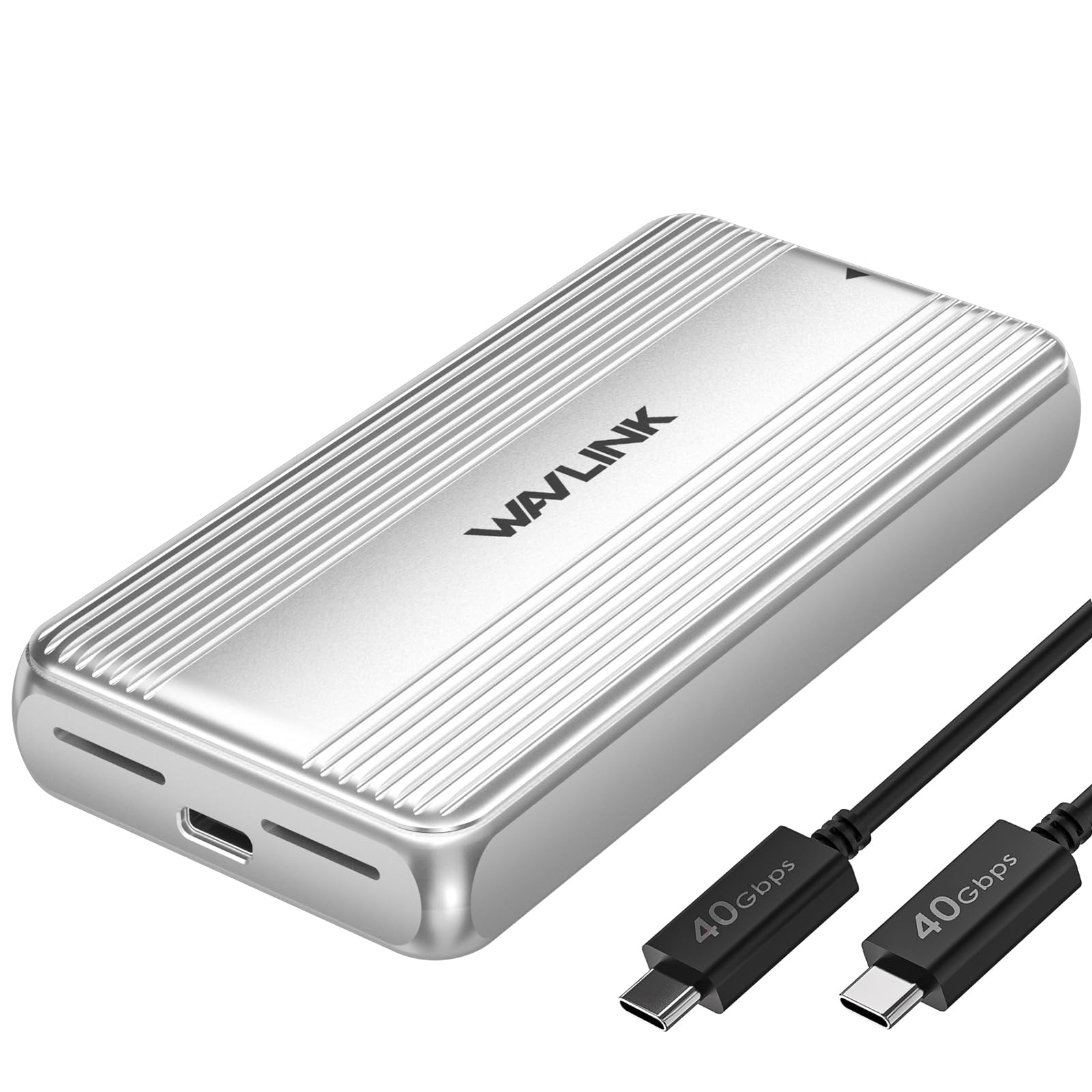 WAVLINK 40Gbps M.2 NVMe SSD Enclosure with Cooling Fan | USB4 & TB4