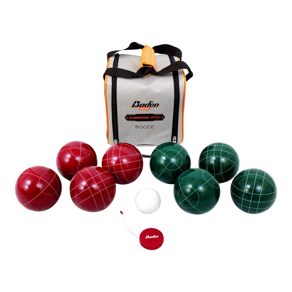 Baden Champions Bocce Ball Set - 90mm Poly-Resin Outdoor Lawn Game