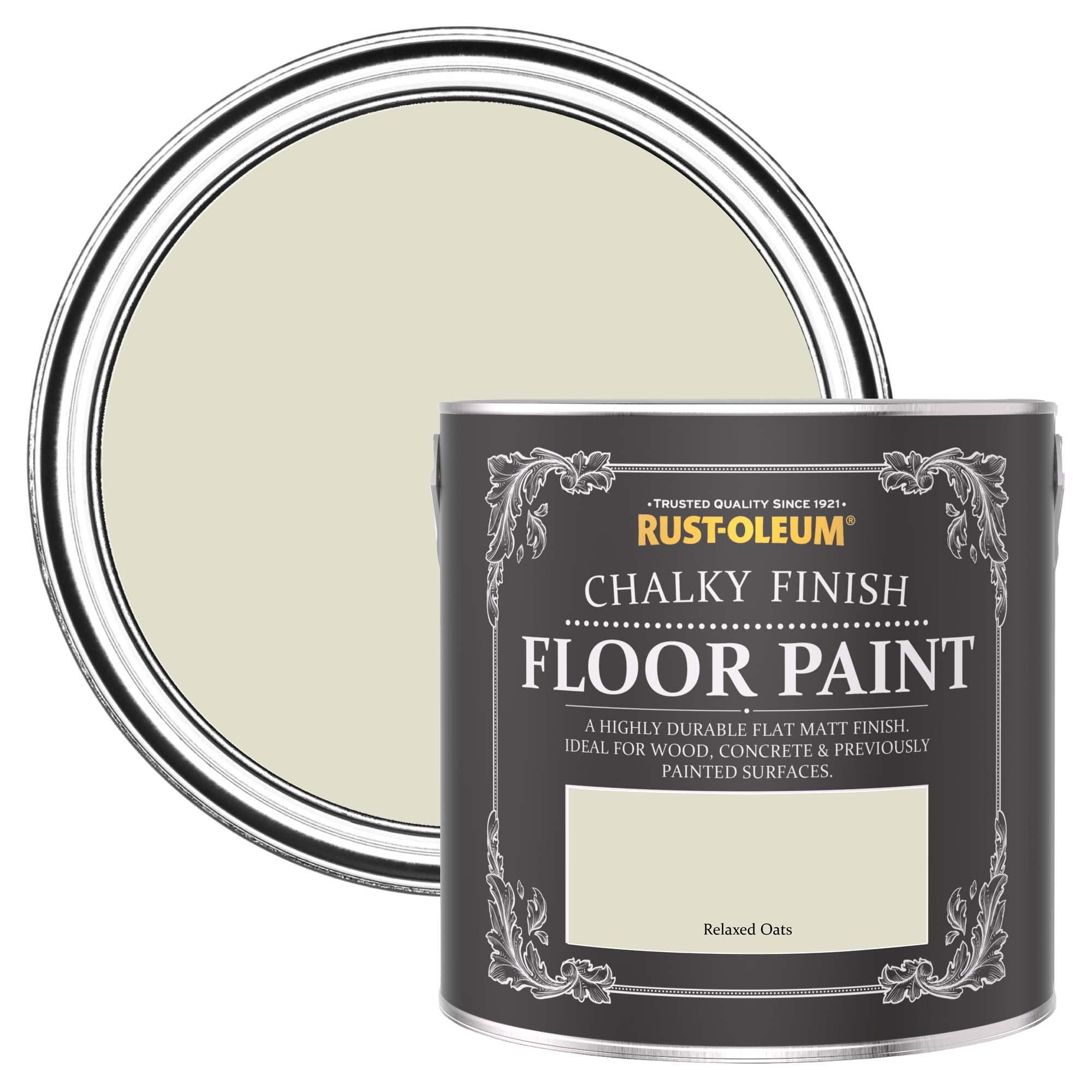 Rust-Oleum Floor Paint - Relaxed Oats Beige Matt Finish, 2.5L