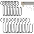 Uskerb Metal Curtain Hooks 20Pcs - Versatile Track Hooks for Windows, Doors & Showers - image 1