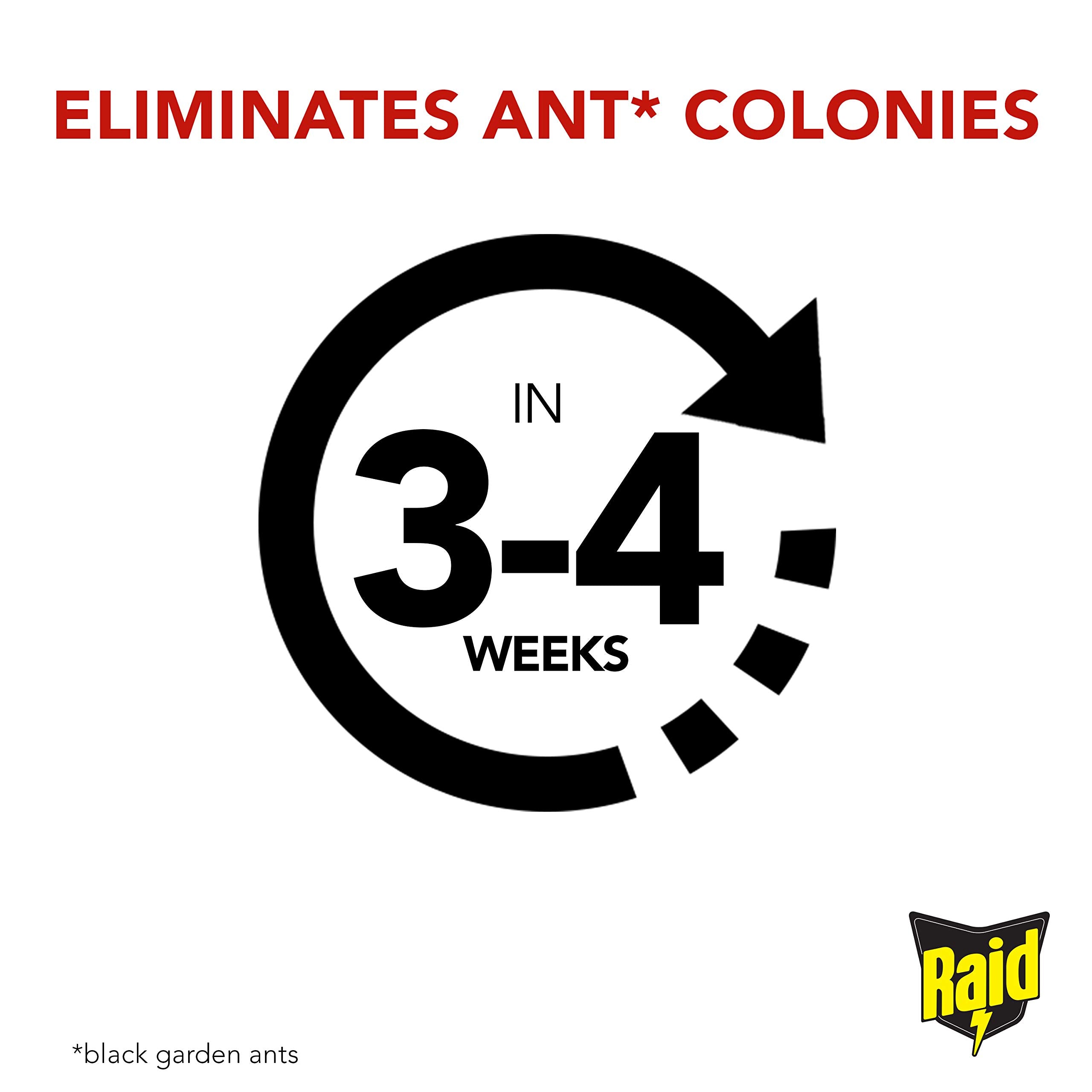 Raid Ant Bait Station – Indoor and Outdoor Colony Killer Pack, 12 Count