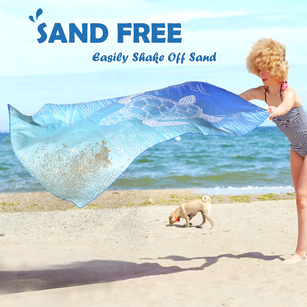 Anavasi 1 Pack Microfibre Beach Towels for Adults, 180 x 90 cm with Net Bag - image 5