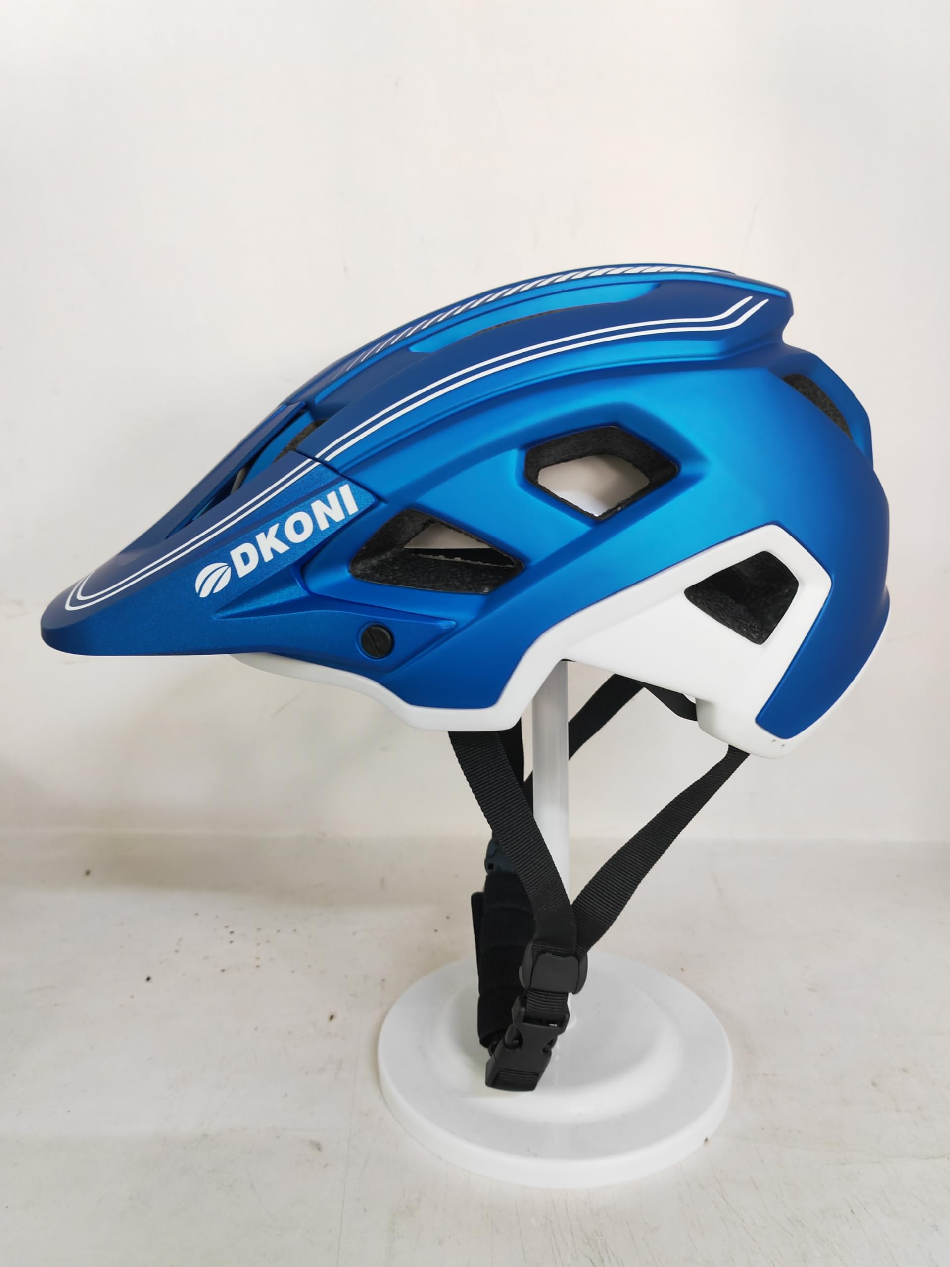 DKONI MTB Mountain Bike Helmet | Lightweight Adjustable Fit | Blue White