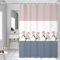 Tennove Floral Shower Curtain | Waterproof Polyester with Weighted Hem