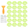 Jolof Store 24Pcs Non-Slip Bathtub Stickers – Shell Shape PEVA Decals